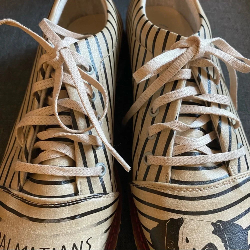 DOGO Women's Oxford Flat Shoes Tennis Dalmatian dog Disney, size 38, size 7. - Picture 12 of 13